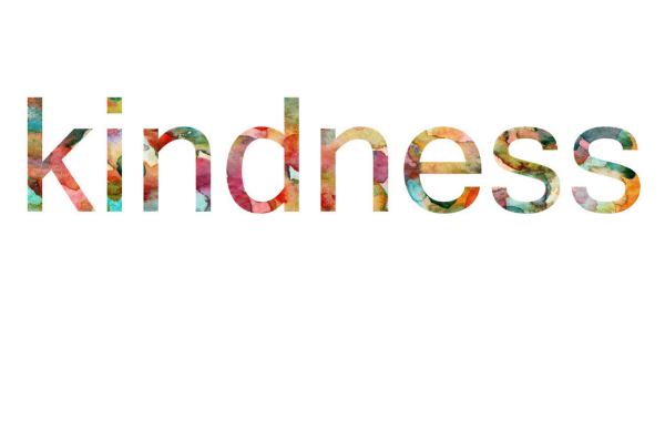 The word Kindness writing in different colours